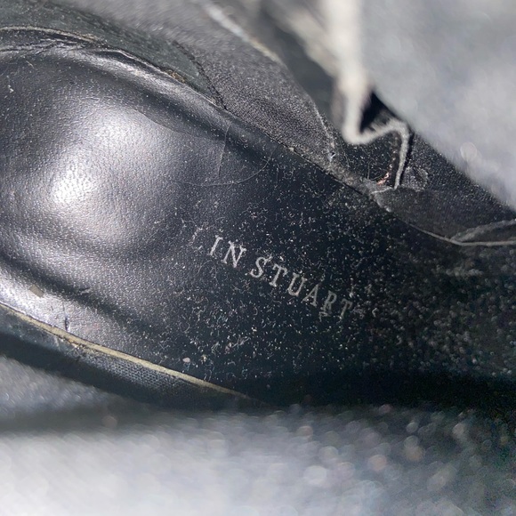 Colin Stuart Womenâs Black Pointed Toe Heeled Booties Vintage - Picture 11 of 15